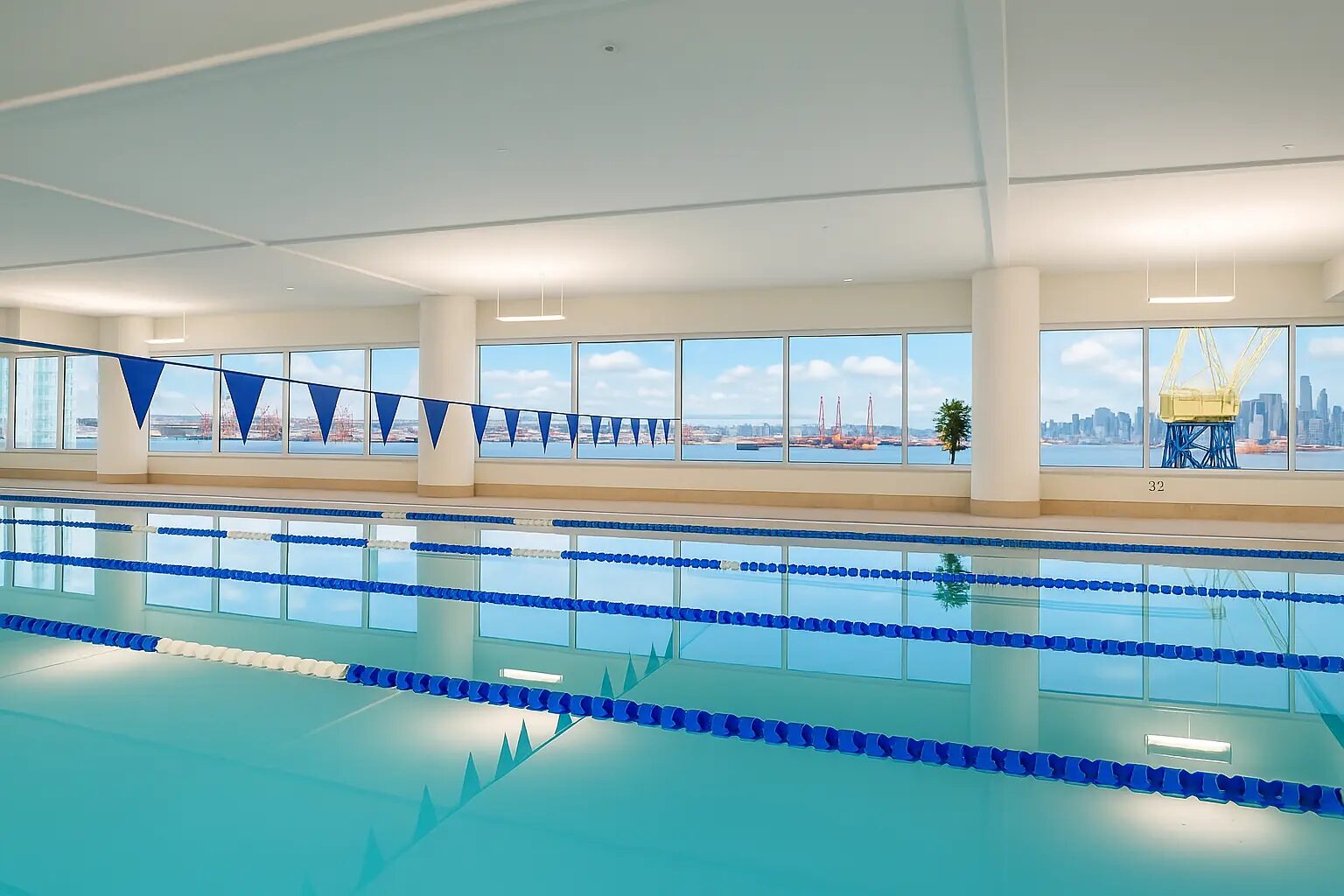 Pinnacle Hotel amenities, indoor lap pool and fitness centre